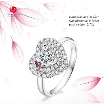 Heart Cutting Design Memorable Wedding Diamond Ring